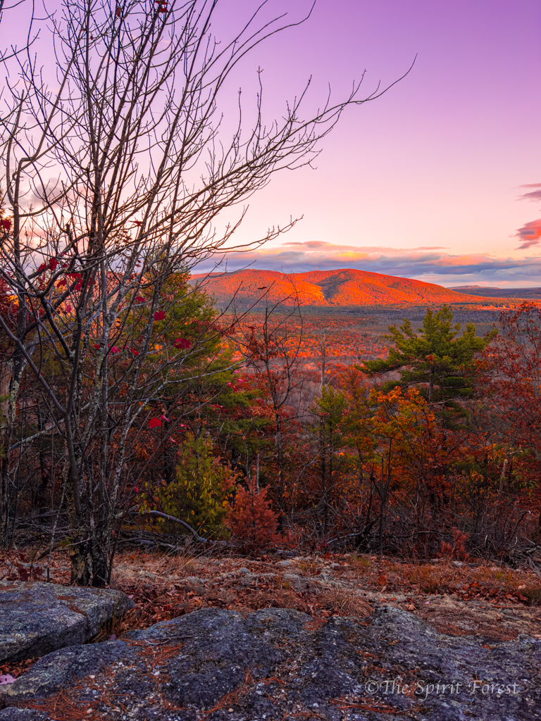 Alpenglow on Pleasant Mountain